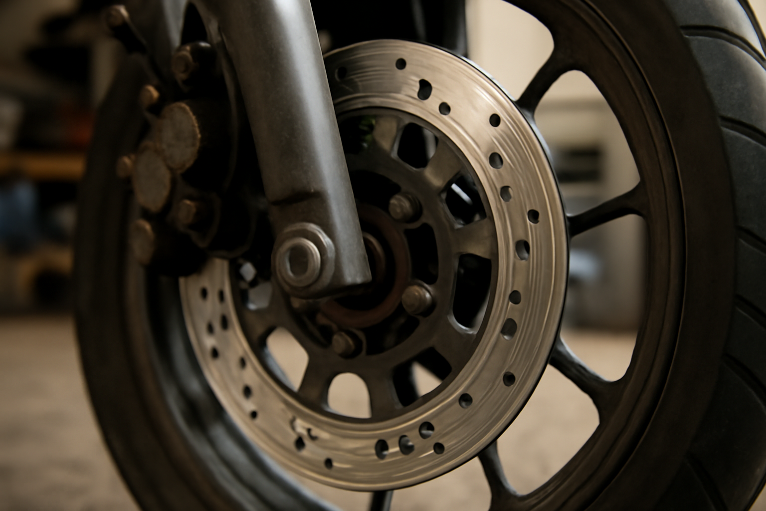 Perbandingan kampas rem motor matic yang terpasang pada kaliper cakram depan